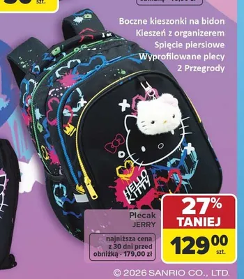 Plecak CoolPack Jerry Hello Kitty promocja w Carrefour