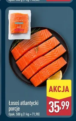 Łosoś atlantycki porcje Almare promocja w Aldi