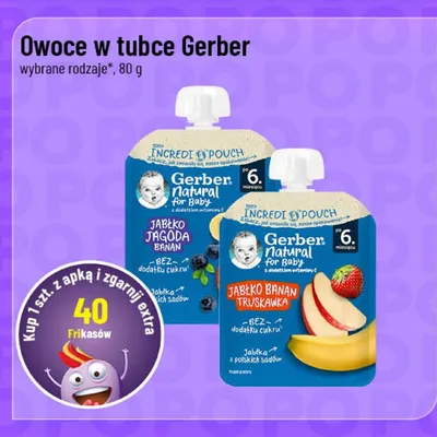 Mus owocowy Gerber Natural for Baby Jabłko Banan Truskawka promocja w POLOmarket