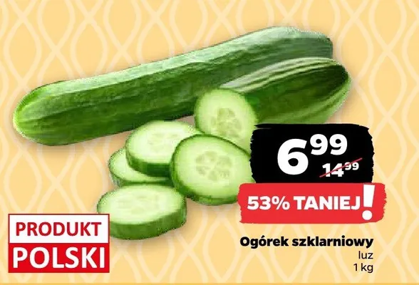 Ogórek szklarniowy promocja w Netto