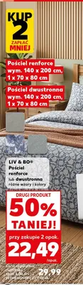 Pościel renforce LIV & BO 140x200cm 1x70x80cm promocja w Kaufland