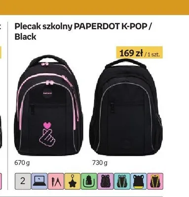 Plecak szkolny Paperdot Black promocja w Empik