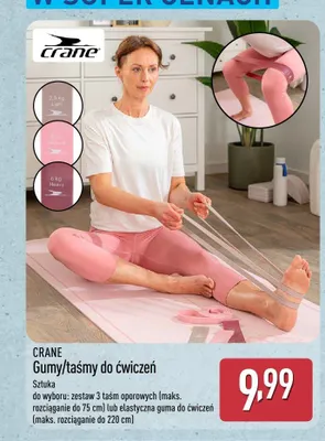 Elastyczna guma do ćwiczeń Crane promocja w Aldi