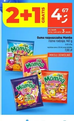 Guma rozpuszczalna Mamba Fruit Surfer promocja w Dealz