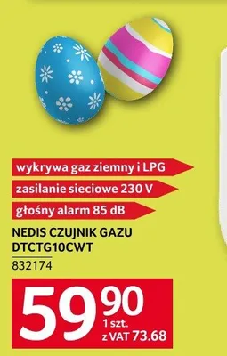 Czujnik gazu NEDIS DTCG10CWT promocja w Selgros