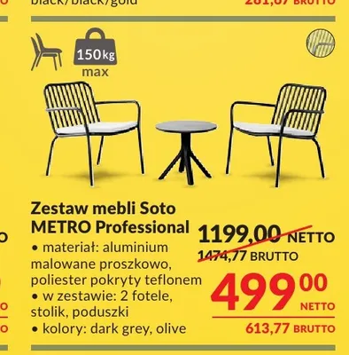 Zestaw mebli Soto Metro Professional promocja w Makro