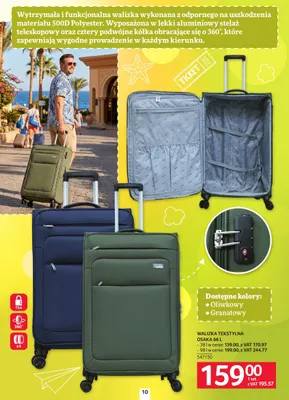 Walizka tekstylna Osaka 38 l promocja w Selgros