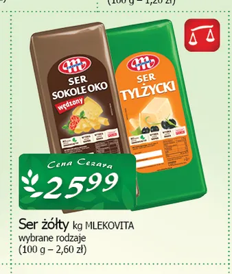 Ser żółty Tylżycki Mlekovita promocja w CEZAR Delikatesy