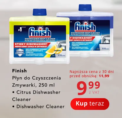 Płyn do czyszczenia zmywarki Finish Dishwasher Cleaner promocja w Poczta Polska