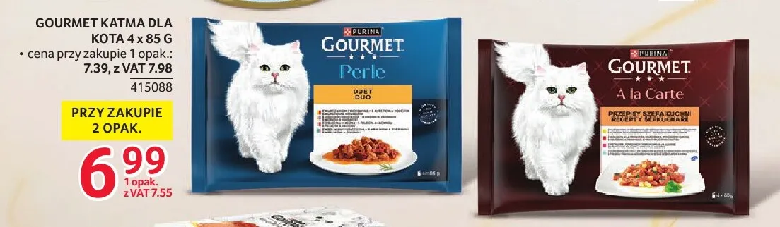 Karma dla kota Gourmet Perle Duet Duo 4-pak promocja w Selgros