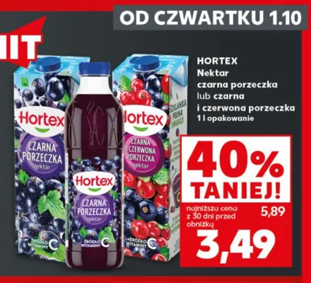 Nektar czarna i czerwona porzeczka Hortex promocja w Kaufland