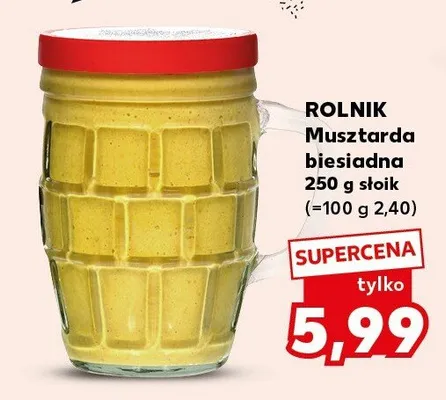 Musztarda biesiadna Rolnik promocja w Kaufland