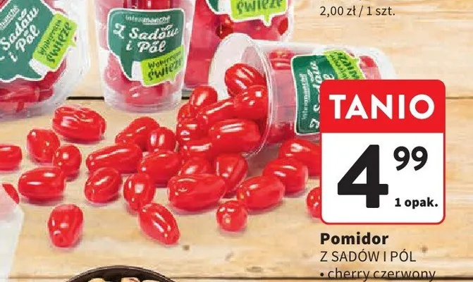 Pomidor daktylowy trójkąt Z Sadów i Pól promocja w Intermarche