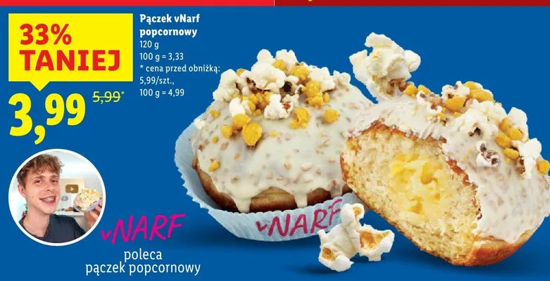 Pączek vNarf popcornowy promocja w Lidl