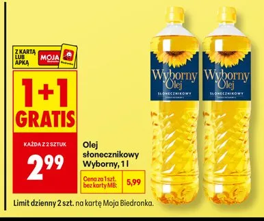 Olej słonecznikowy promocja w Biedronka