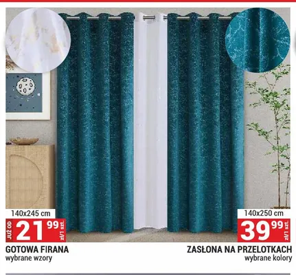 Zasłona na przelotkach 140x250cm promocja w Merkury Market