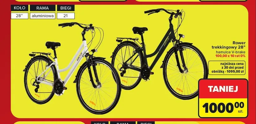 Rower trekkingowy Goetze 28" promocja w Carrefour