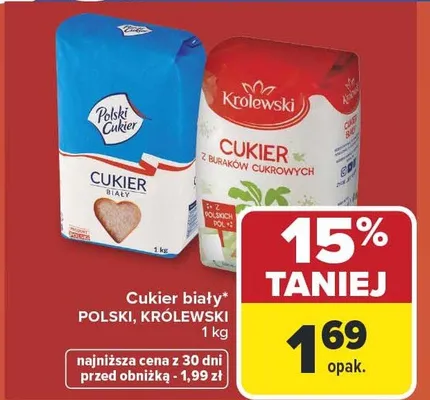 Cukier biały Królewski promocja w Carrefour Market