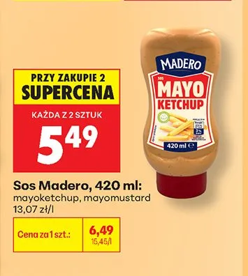 Sos Madero mayomustard promocja w Biedronka