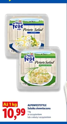 Sałatka ziemniaczana z cebulą i szczypiorkiem Alpenfeststyle promocja w Lidl