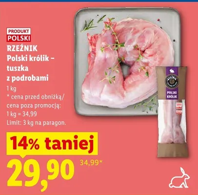 Królik tuszka z podrobami Polski królik Rzeźnik promocja w Lidl