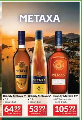Brandy Metaxa 12* w kartonie promocja w Makro