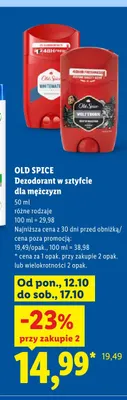 Dezodorant w sztyfcie dla mężczyzn Old Spice Whitewater promocja w Lidl