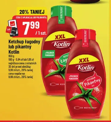Ketchup łagodny Kotlin promocja w POLOmarket