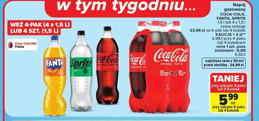 Napój gazowany Fanta Orange promocja w Carrefour Market