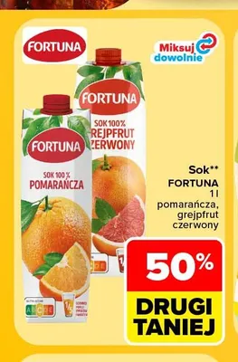Sok Fortuna grejpfrut czerwony promocja w Carrefour Market