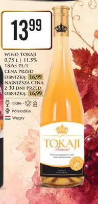 Wino Tokaji białe półsłodkie promocja w Dino