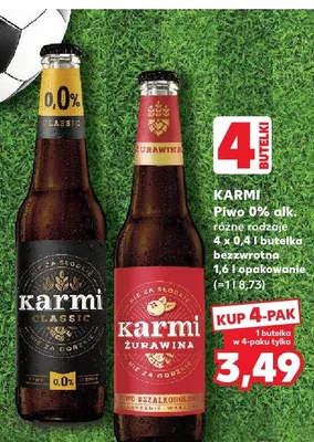 Piwo bezalkoholowe Karmi Classic 4-pak promocja w Kaufland