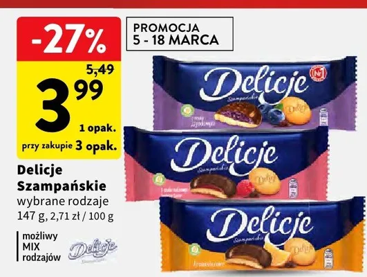 Delicje szampańskie promocja w Intermarche