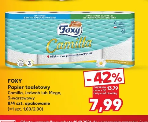 Papier toaletowy Mega 3-warstwowy Foxy promocja w Kaufland