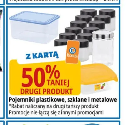 Pojemniki plastikowe szklane i metalowe promocja w Leclerc