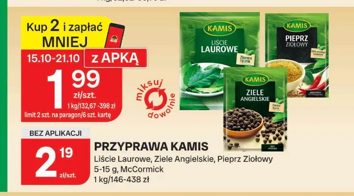 Przyprawa pieprz ziołowy Kamis promocja w Chorten