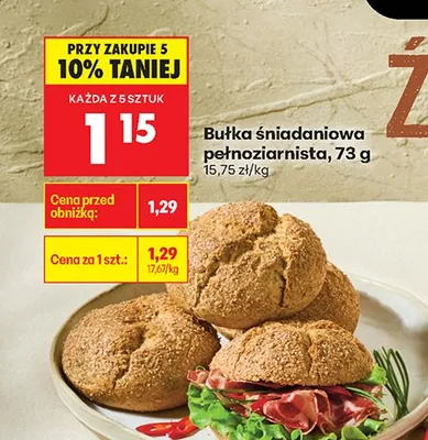 Bułka śniadaniowa pełnoziarnista promocja w Biedronka