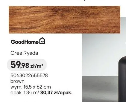 Gres Ryada GoodHome brown promocja w Castorama