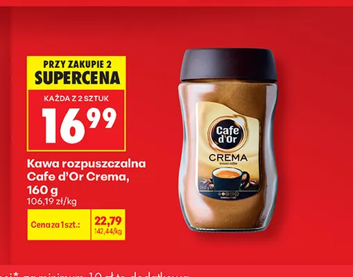 Kawa rozpuszczalna Cafe d'Or Crema promocja w Biedronka