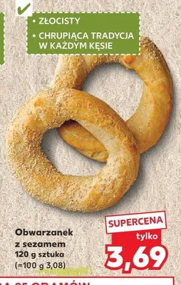 Obwarzanek z sezamem promocja w Kaufland