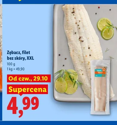 Zębacz filet bez skóry XXL promocja w Lidl