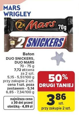Baton Duo Mars promocja w Carrefour