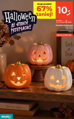 Świecznik w kształcie dyni pomarańczowy promocja w Dealz