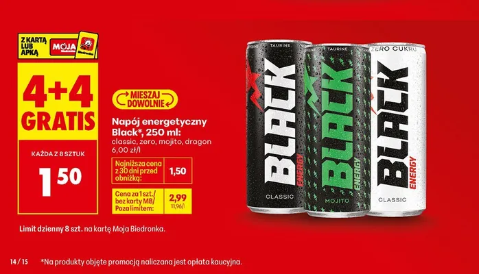 Napój energetyczny Black Classic promocja w Biedronka