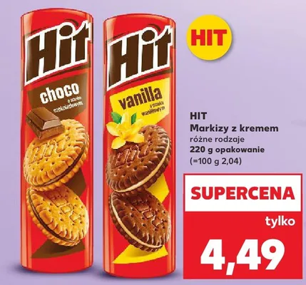 Markizy z kremem różne rodzaje promocja w Kaufland