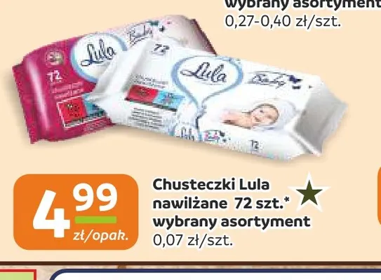 Chusteczki Lula nawilżane promocja w Społem Częstochowa