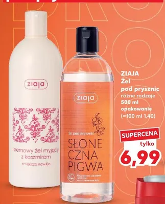 Kremowy żel myjący Ziaja z kaszmirem promocja w Kaufland