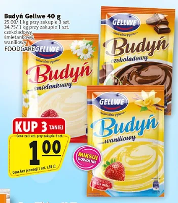 Budyń Gellwe czekoladowy promocja w Prim Market