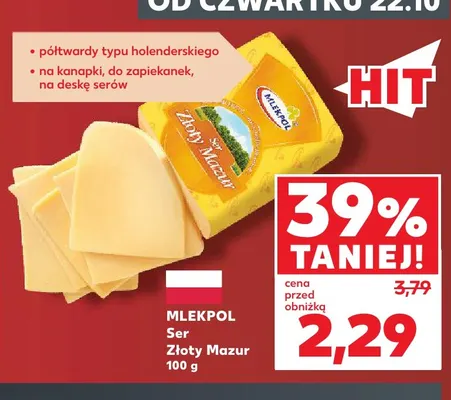 Ser Złoty Mazur Mlekpol promocja w Kaufland