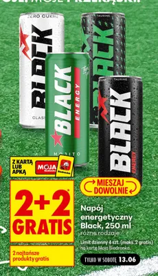 Napój energetyczny Black Zero Cukru promocja w Biedronka